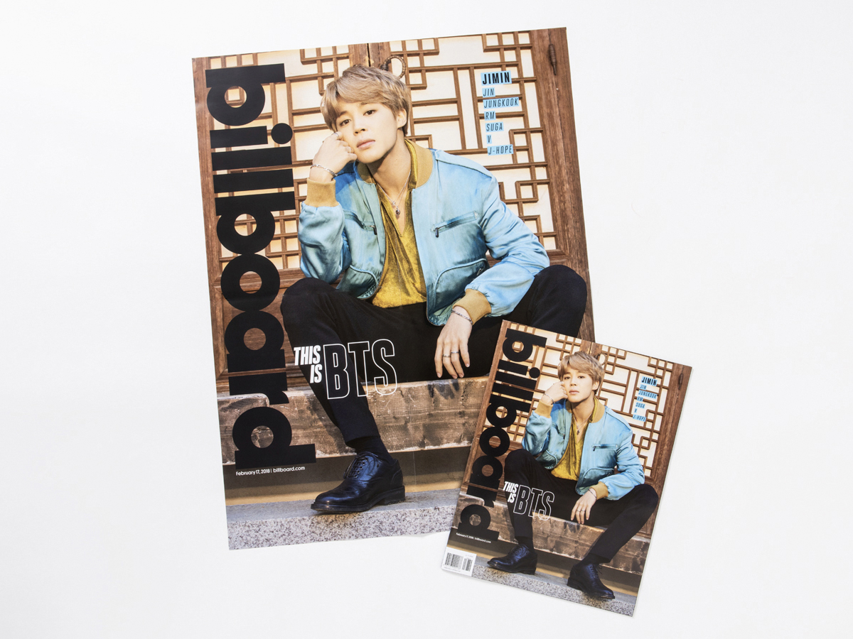 TwitterプレゼントBTSプレミアムBOX『billboard BTS limited-edition box』JIMINバージョンの冊子＆特大 ポスターキャンペーンページ